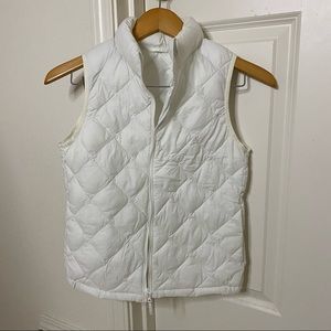 Quilted White Uniqlo Vest